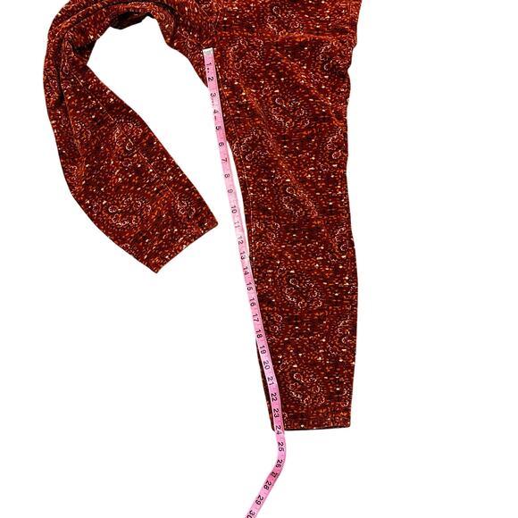 Pilcro by Anthropologie Rust Floral Corduroy High-Rise Button Fly Pants Size 31R - Picture 8 of 8